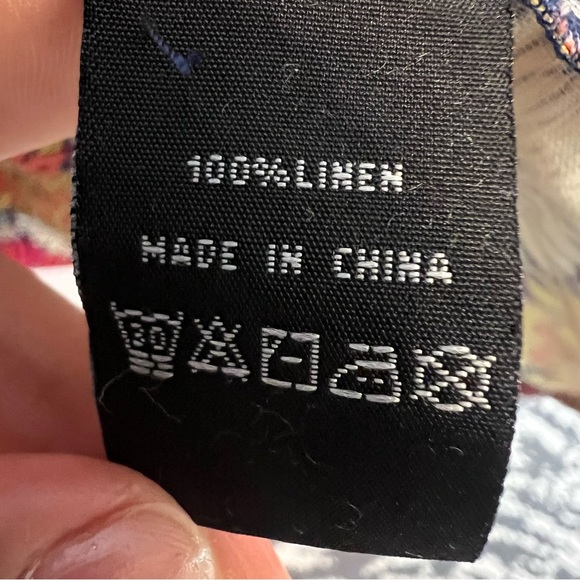 FOIL Strike a Pose Benefits Linen Dress Women’s Sze 8 Multicolor W/ Pockets NWOT - Picture 3 of 9